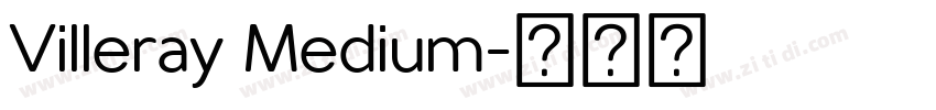 Villeray Medium字体转换